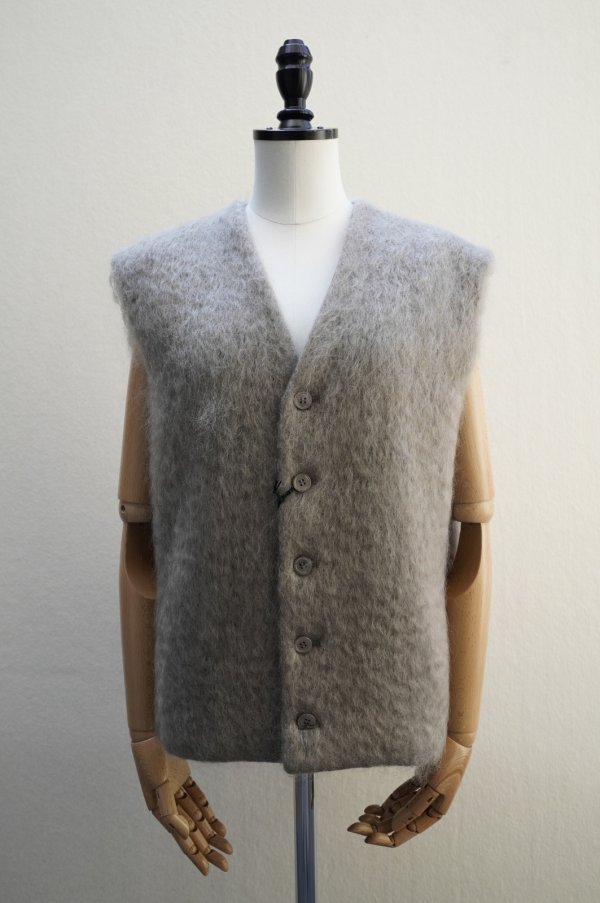 画像1: BOWTE　 UK FABRIC MOHAIR "WAY FRONT VEST　 col.DUSTY