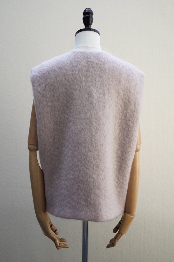 画像3: BOWTE　 UK FABRIC MOHAIR "WAY FRONT VEST　 col.FOG PINK