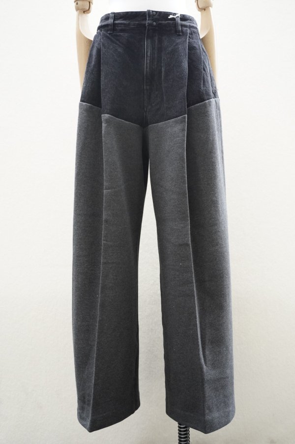 画像1: TANAKA　 COMBI WIDE TROUSERS　 col.CHARCOAL