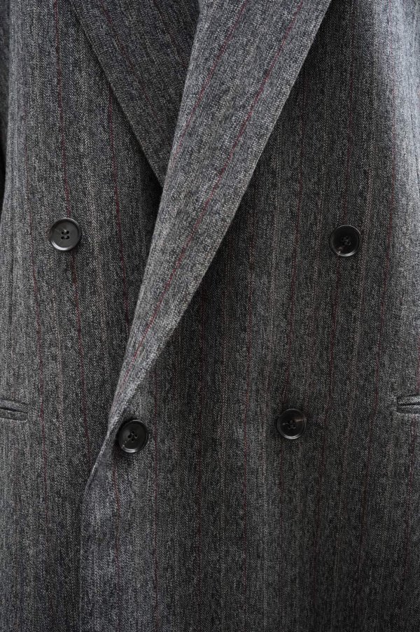 画像6: BOWTE　 RED PINSTRIPES HERRINGBONE DOUBLE BREASTED TAILOR JK　 col.RED STRIPES