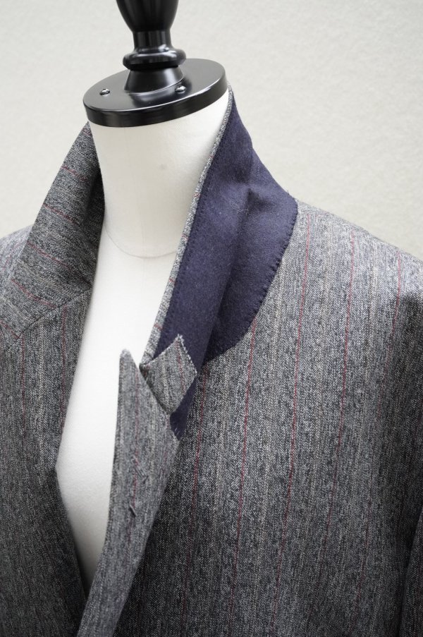 画像8: BOWTE　 RED PINSTRIPES HERRINGBONE DOUBLE BREASTED TAILOR JK　 col.RED STRIPES