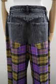 画像4: TANAKA　<br />COMBI WIDE TROUSERS　<br />col.PURPLE CHECK (4)