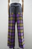 画像3: TANAKA　<br />COMBI WIDE TROUSERS　<br />col.PURPLE CHECK (3)