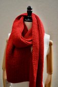 画像1: eleven 2nd 　<br />Merino Wool Large Rib Muffler　<br />col. Red (1)