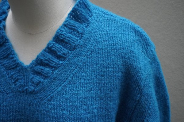 画像3: Cecile Tulkens　 HOMEMADE WIDE V NECK　 col. PETROL