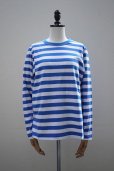 画像1: 再入荷  <br />eleven 2nd　<br />Cotton Border Jersey Long T -shirt　<br />col. White / blue (1)