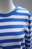 画像2: 再入荷   eleven 2nd　 Cotton Border Jersey Long T -shirt　 col. White / blue (2)