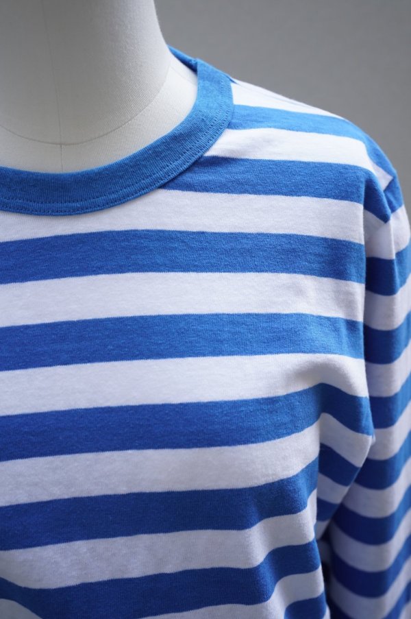 画像2: 再入荷   eleven 2nd　 Cotton Border Jersey Long T -shirt　 col. White / blue