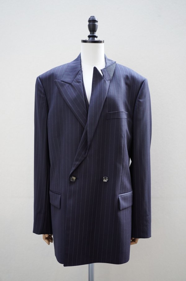 画像1: MARINA YEE　 Black Jack - Origami Blazer　 col.Navy (Stripes)