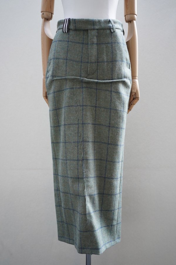 画像1: MARINA YEE　 Billie - Deconstruction Long Trousers Skirt　 col.Light Green/Blue