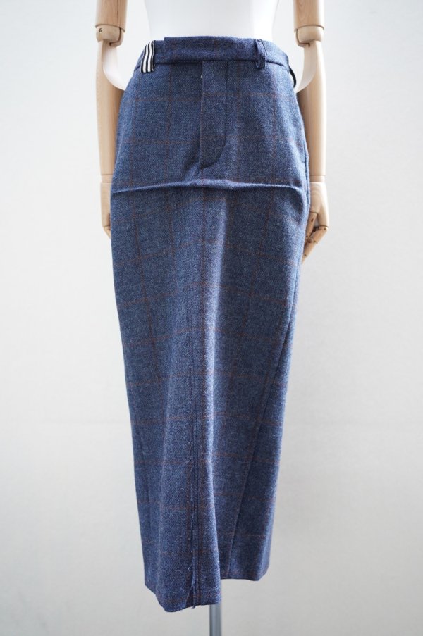 画像1: MARINA YEE　 Billie - Deconstruction Long Trousers Skirt　 col.Blue/Rusty