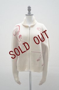 BODE　 HOOP CARDIGAN　 col.CREAM RED