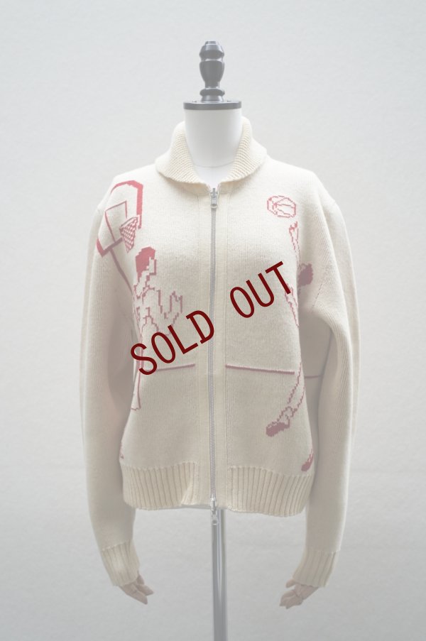 画像1: BODE　 HOOP CARDIGAN　 col.CREAM RED