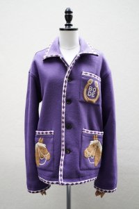 BODE　 BRONCO APPLIQUE JACKET　 col.PURPLE WHITE