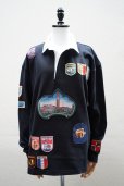 画像1: BODE　<br />MULTI-PATCH RUGBY SHIRT　<br />col.BLACK (1)