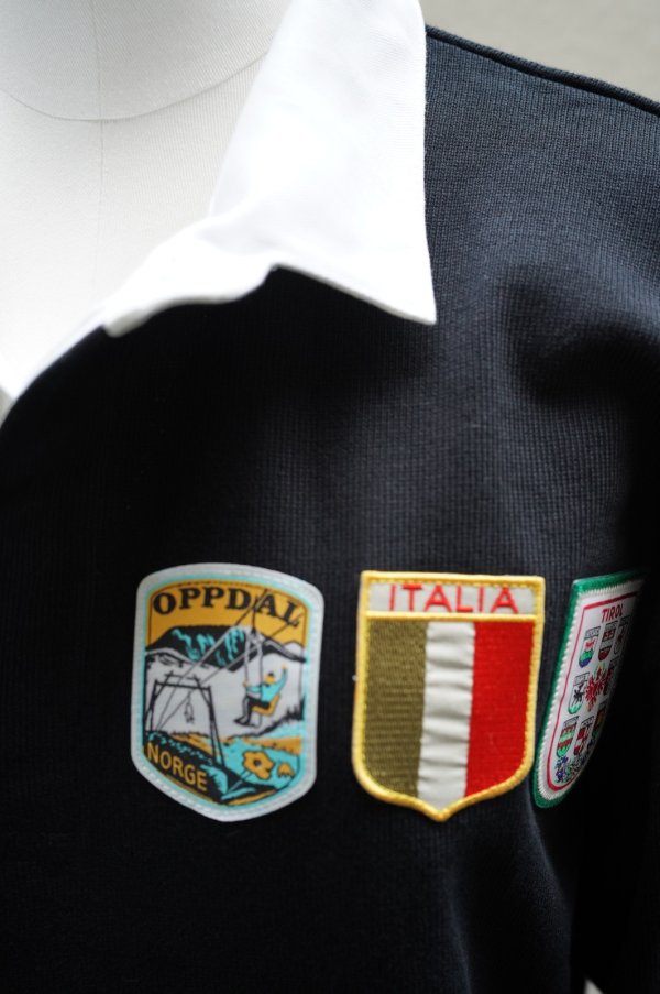 画像2: BODE　 MULTI-PATCH RUGBY SHIRT　 col.BLACK