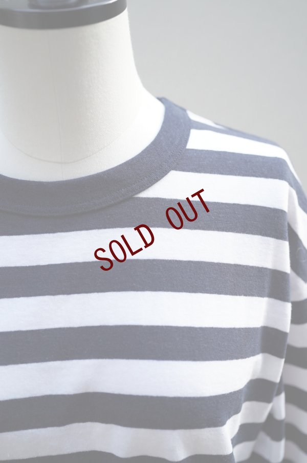 画像2: eleven 2nd MEN'S 　 Cotton Border Jersey Long T -shirt　 col. White / navy