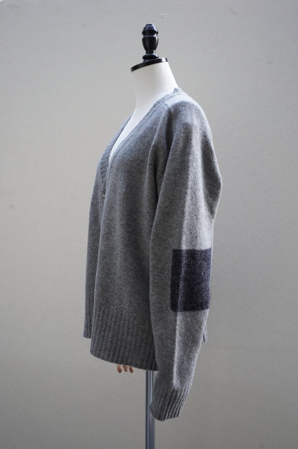 画像1: eleven 2nd   Elbow Patch Cardigan  col.Grey