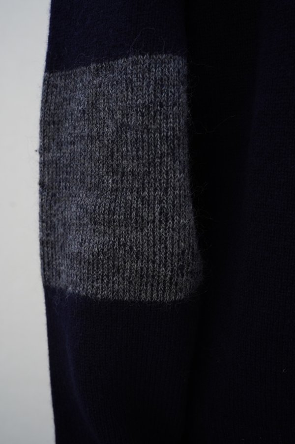 画像5: eleven 2nd【MENS】　 Australian Lamb's Wool　 Elbow Patch V-CD　 col.Dk.Navy