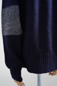 eleven 2nd   Elbow Patch Cardigan  col.Dk.Navy