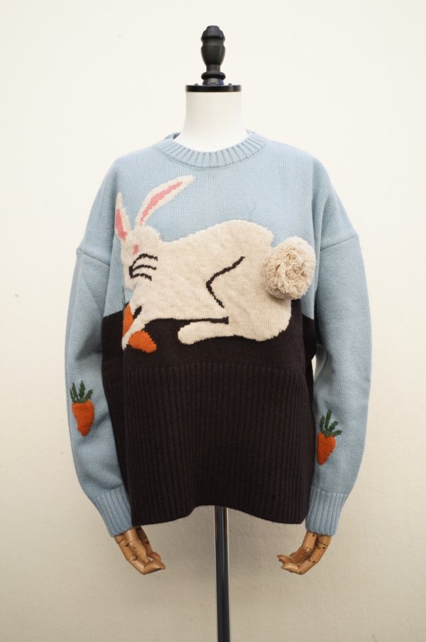 画像1: S.S.DALEY　 Hector Bunny Crewneck Sweater　 col.Blue