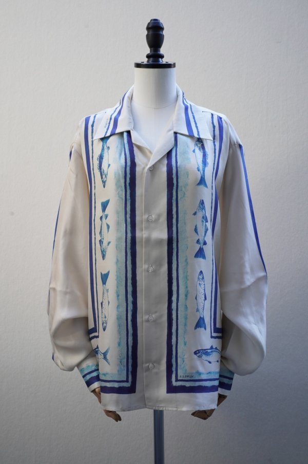 画像1: S.S.DALEY　 Elliot shirt　 col.Ivory/Blue