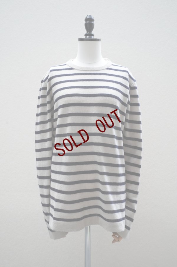 画像1: 再入荷　  eleven 2nd   MENS Round Neck Border  col.Oyster / Dk.Navy