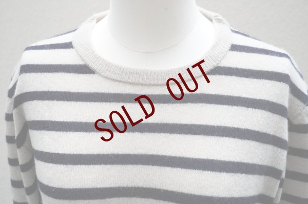 画像2: 再入荷　  eleven 2nd   MENS Round Neck Border  col.Oyster / Dk.Navy