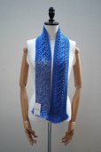 画像5: eleven 2nd　 Cable Aran Mini Stole　 col.Blue/White 
