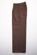  AURALEE　 BABY CAMEL FLANNEL SLACKS　 col.DARK BROWN