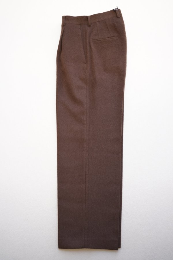 画像1:  AURALEE　 BABY CAMEL FLANNEL SLACKS　 col.DARK BROWN