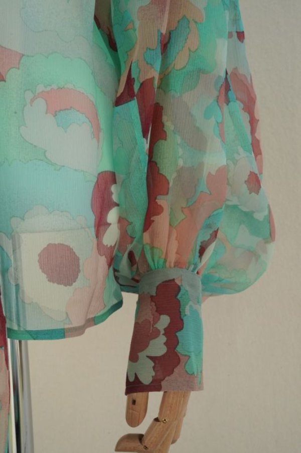 画像3: BOWTE　 PRINT BOWTIE BLOUSE 　 col.EMRALD