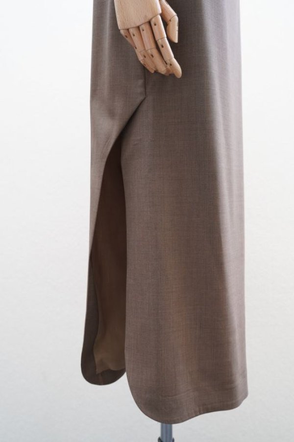 画像4: BOWTE　 SUPER FINE WORSTED BACK SLIT SKIRT　 col.BROWN