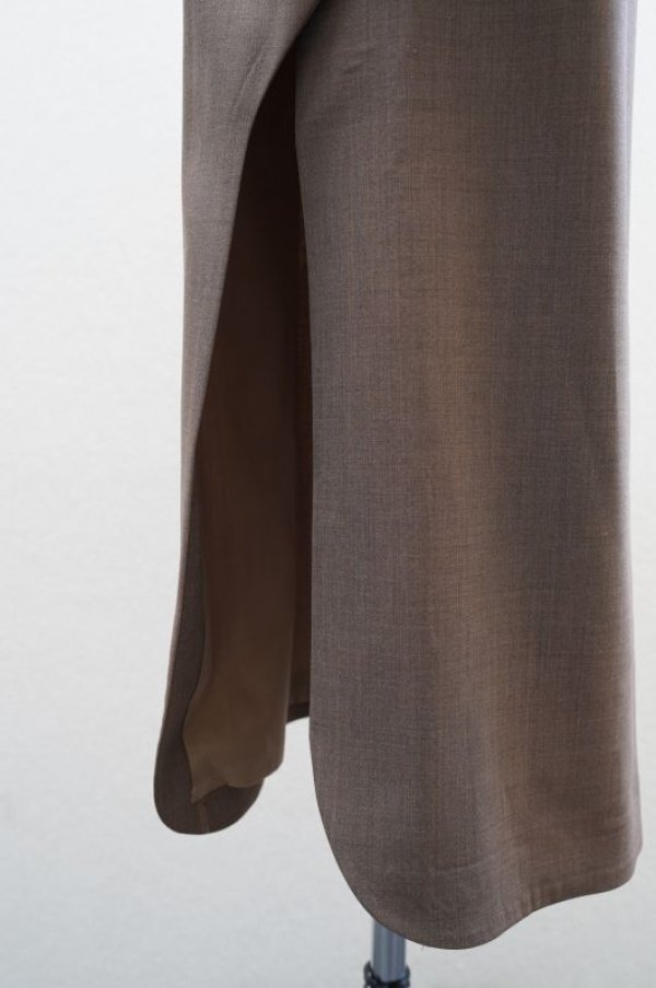 画像6: BOWTE　 SUPER FINE WORSTED BACK SLIT SKIRT　 col.BROWN