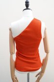 画像7: Cristaseya　 16VD-SK-OR　 RIBBED SILK ASYMMETRICAL TOP 　 col.ORANGE (7)