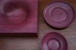 画像5: Cristaseya　 27VD-NW　 SET OF 2 HANDTURNED MEDIUM PLATES　 col.BEET RED (5)