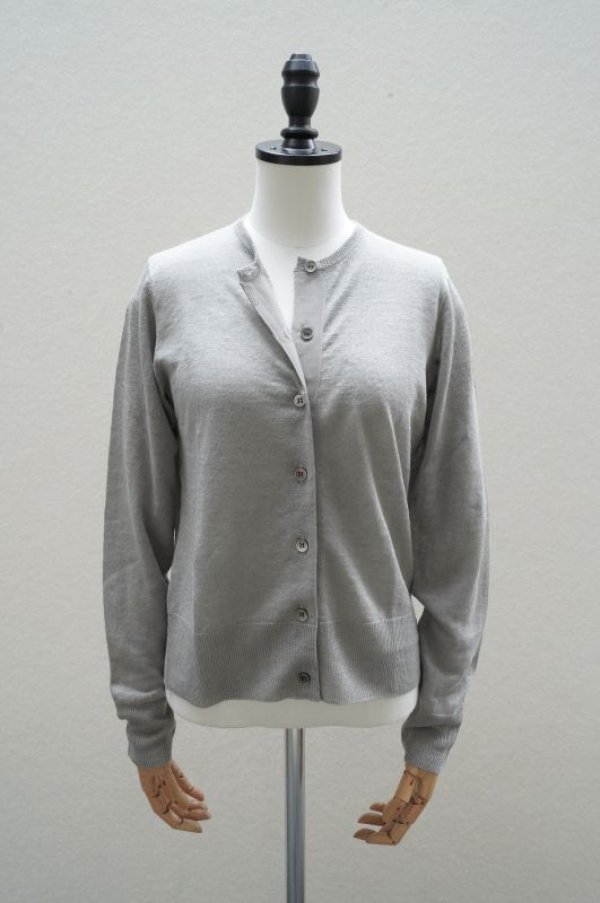 画像1: eleven 2nd   Fine Linen Button Cardigan  col.Stone Grey