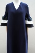 画像1: CFCL　<br />POTTERY SHORT BELL SLEEVE FLARE DRESS　<br />col.SHADOW GRAY MULTI (1)