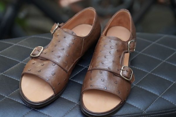 画像10: F.lli Giacometti (レディース)　 ダブルモンクストラップサンダル　 col.TABAC