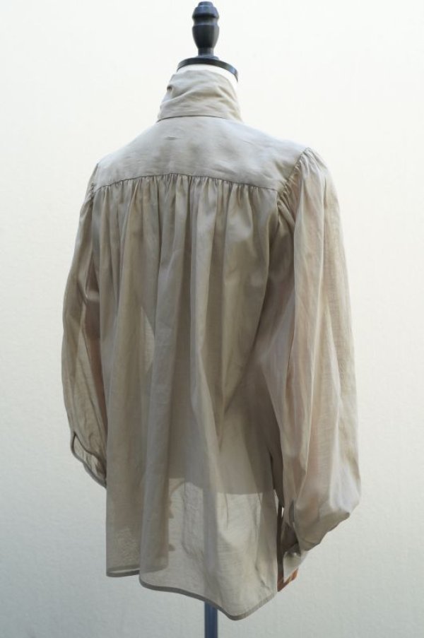画像12: BOWTE　 ITALIAN FABRIC COTTON SILK BOW TIE BLOUSE　 col.SEPIA