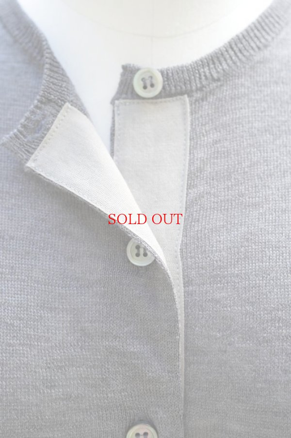 画像2: eleven 2nd　 Fine Linen Silk Button Cardigan　 col. Dk.grey