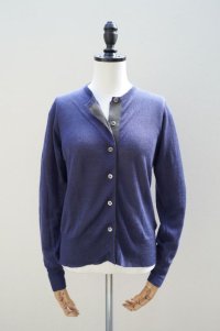 eleven 2nd　 Fine Linen Silk Button Cardigan　 col. Dk.purple
