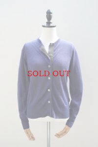 eleven 2nd　 Fine Linen Silk Button Cardigan　 col. Dk.purple