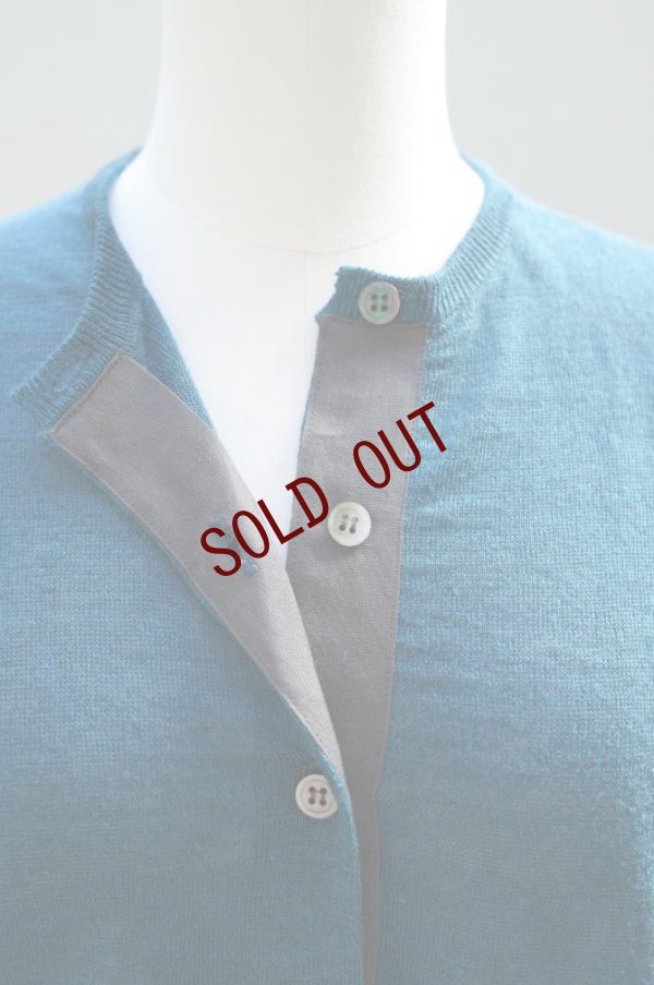 画像2: eleven 2nd　 Fine Linen Silk Button Cardigan　 col. Teal Green