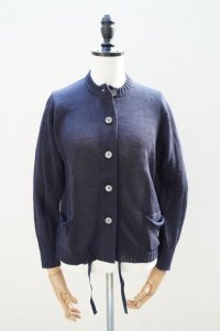 eleven 2nd　 Silk Plating Linen Button Cardigan　 col. Navy