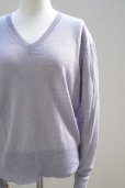 画像3: eleven 2nd  "Fine Linen Silk V-neck Jumper" col.Mist Blue