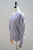 画像5: eleven 2nd  "Fine Linen Silk V-neck Jumper" col.Mist Blue (5)