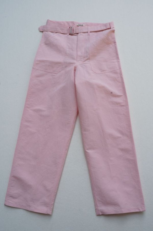 画像1:  AURALEE　 HIGH DENSITY FINX LINEN WEATHER PANTS　 col.PINK (1)