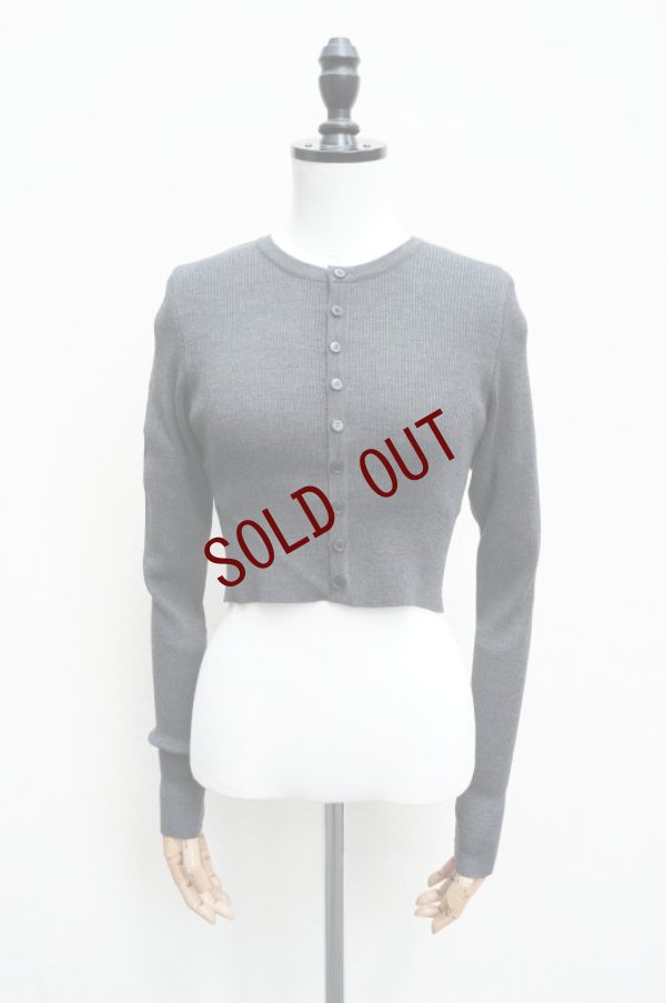 画像1: -50% AURALEE　 SUPPER FINE WOOL HIGH GAUGE RIB KNIT SHORT CARDIGAN　 col. TOP CHARCOAL