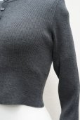 画像4: -50% AURALEE　 SUPPER FINE WOOL HIGH GAUGE RIB KNIT SHORT CARDIGAN　 col. TOP CHARCOAL